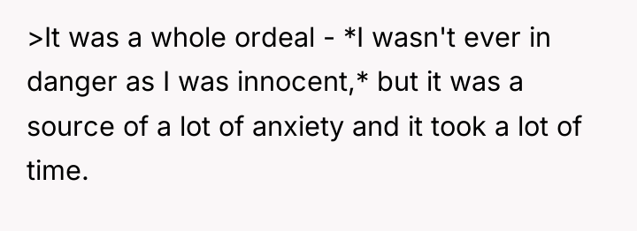 >It was a whole ordeal - *I wasn't ever in...