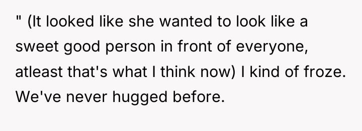 " (It looked like she wanted to look like a...