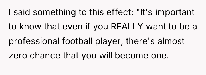 I said something to this effect: "It's important to know...