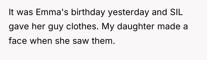It was Emma's birthday yesterday and SIL gave her guy...