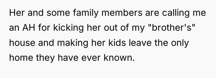 Her and some family members are calling me an AH...