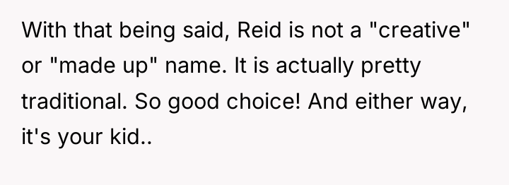With that being said, Reid is not a "creative" or...