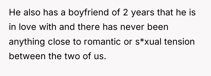 He also has a boyfriend of 2 years that he...