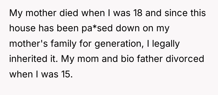 My mother died when I was 18 and since this...