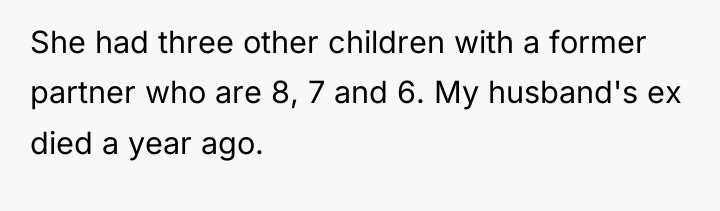 She had three other children with a former partner who...