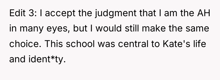 Edit 3: I accept the judgment that I am the...