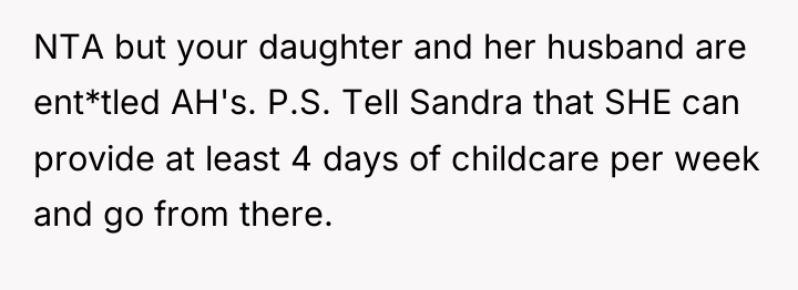 NTA but your daughter and her husband are ent*tled AH's....