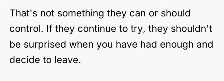 That's not something they can or should control. If they...