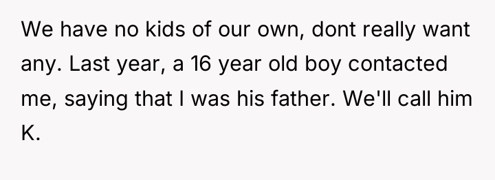 We have no kids of our own, dont really want...