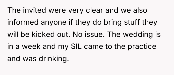 The invited were very clear and we also informed anyone...