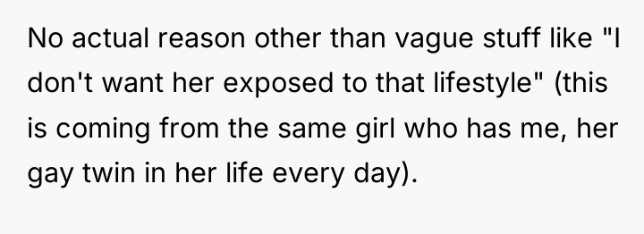 No actual reason other than vague stuff like "I don't...