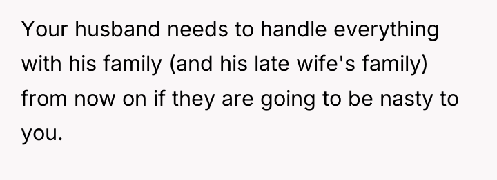 Your husband needs to handle everything with his family (and...