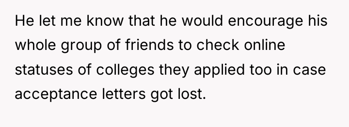 He let me know that he would encourage his whole...