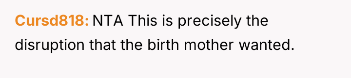 Cursd818 NTA This is precisely the disruption that the birth...