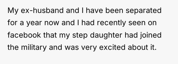 My ex-husband and I have been separated for a year...
