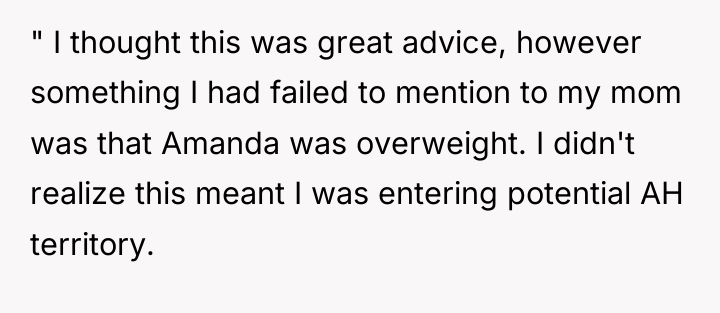 " I thought this was great advice, however something I...
