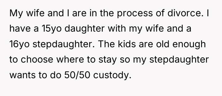 My wife and I are in the process of divorce....