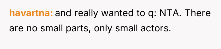 havartna and really wanted to q: NTA. There are no...
