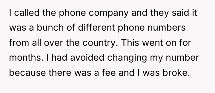 I called the phone company and they said it was...