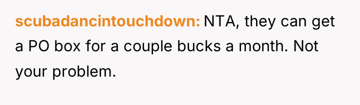 scubadancintouchdown NTA, they can get a PO box for a...