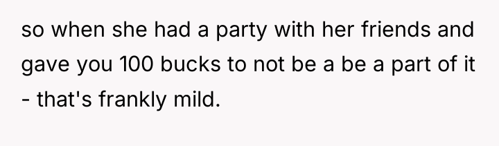 so when she had a party with her friends and...