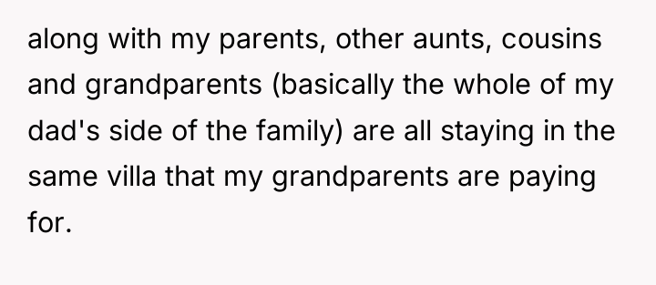 along with my parents, other aunts, cousins and grandparents (basically...