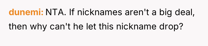 dunemi NTA. If nicknames aren't a big deal, then why...
