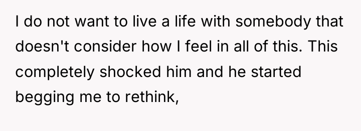 I do not want to live a life with somebody...