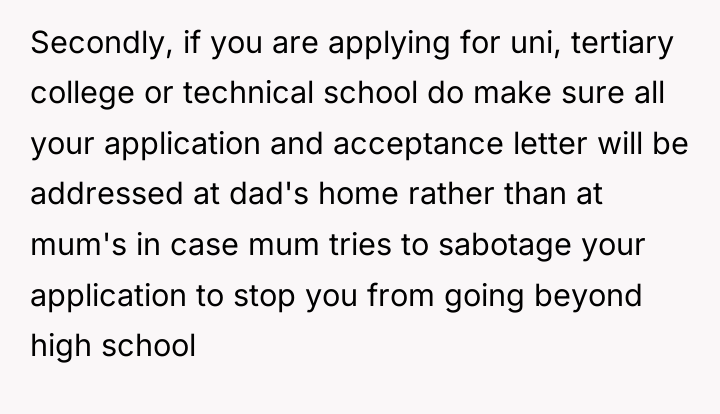 Secondly, if you are applying for uni, tertiary college or...