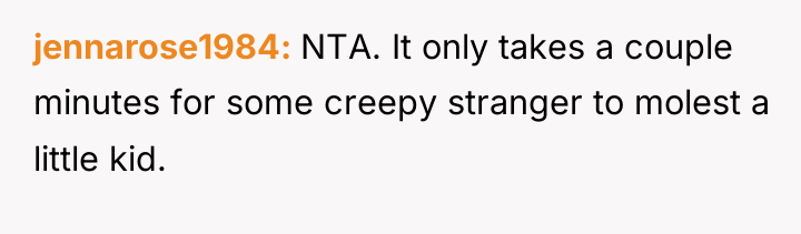 jennarose1984 NTA. It only takes a couple minutes for some...