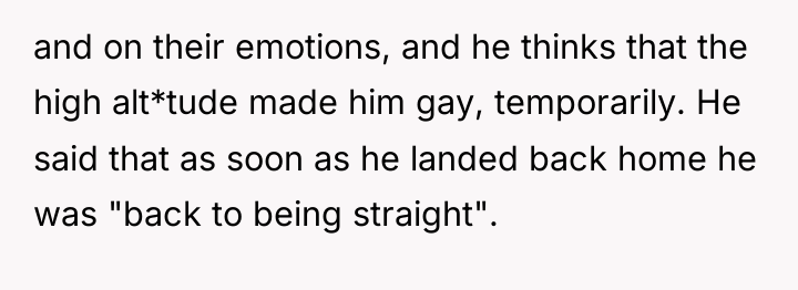 and on their emotions, and he thinks that the high...