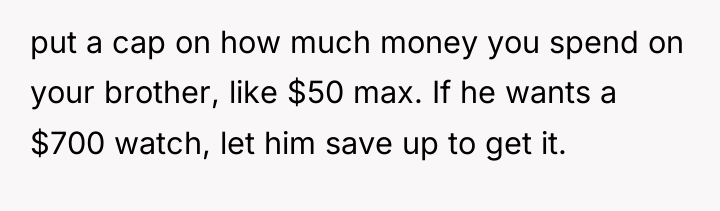 put a cap on how much money you spend on...