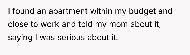 I found an apartment within my budget and close to...