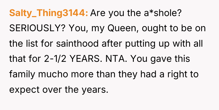 Salty_Thing3144 Are you the a*shole? SERIOUSLY? You, my Queen, ought...