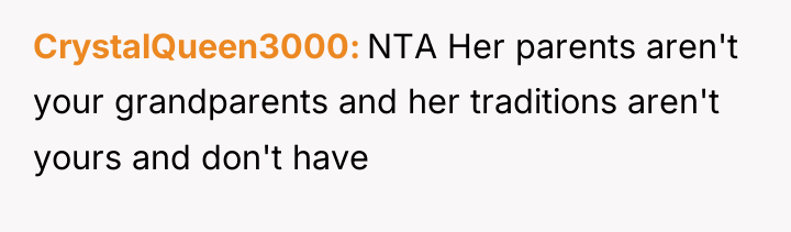 CrystalQueen3000 NTA Her parents aren't your grandparents and her traditions...