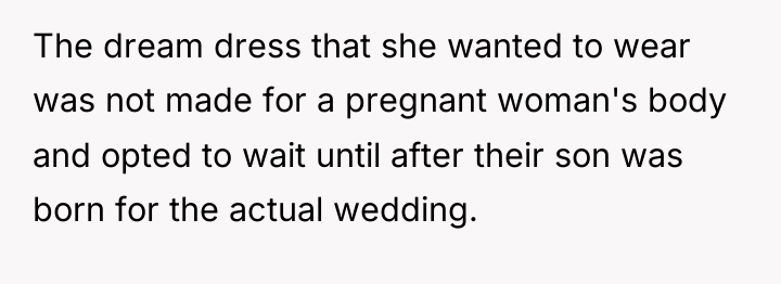 The dream dress that she wanted to wear was not...