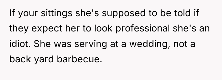 If your sittings she's supposed to be told if they...
