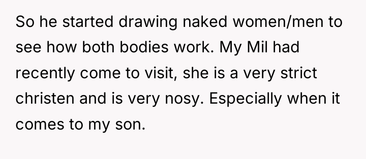 So he started drawing naked women/men to see how both...