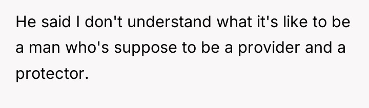 He said I don't understand what it's like to be...