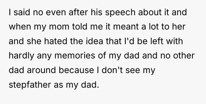 I said no even after his speech about it and...