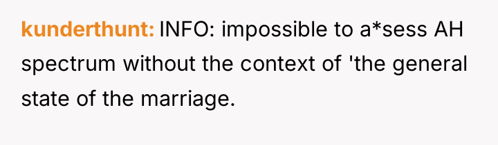 kunderthunt INFO: impossible to a*sess AH spectrum without the context...