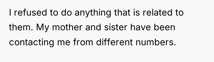 I refused to do anything that is related to them....