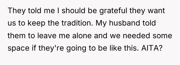 They told me I should be grateful they want us...