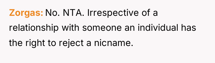 Zorgas No. NTA. Irrespective of a relationship with someone an...