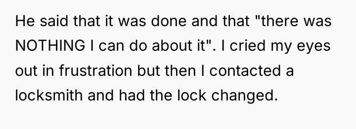 He said that it was done and that "there was...