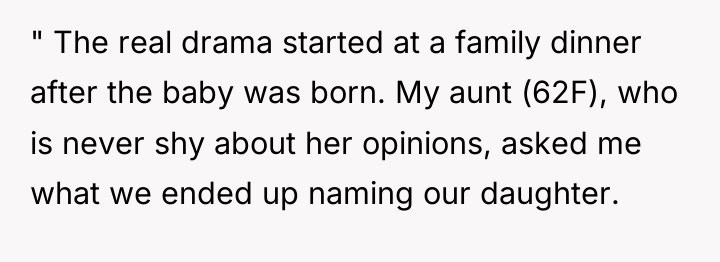 " The real drama started at a family dinner after...