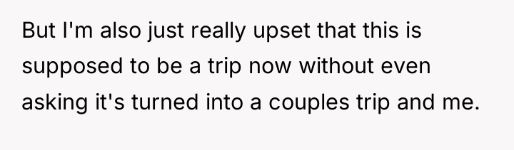 But I'm also just really upset that this is supposed...