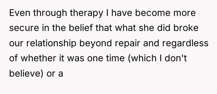 Even through therapy I have become more secure in the...