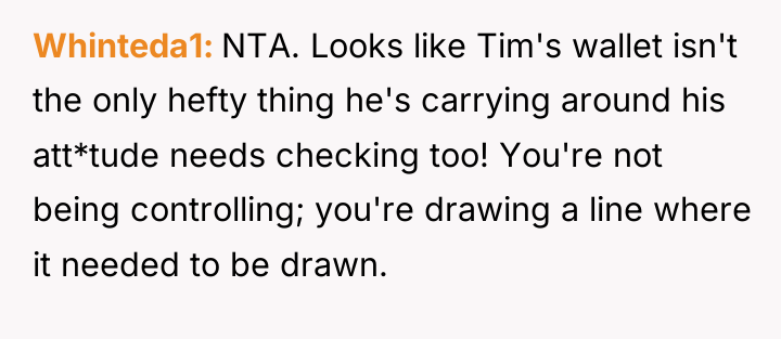 Whinteda1 NTA. Looks like Tim's wallet isn't the only hefty...