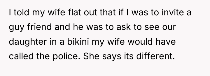 I told my wife flat out that if I was...